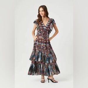 NWOT Forever 21 Ruffled tier Maxi Dress